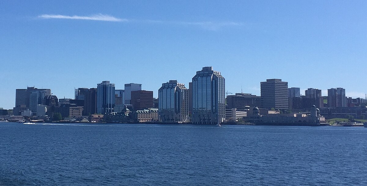 Halifax waterfront skyline viewed from the Dartmouth ferry